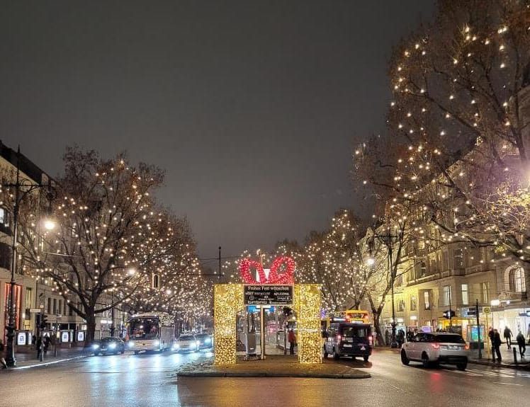 Christmas street lights