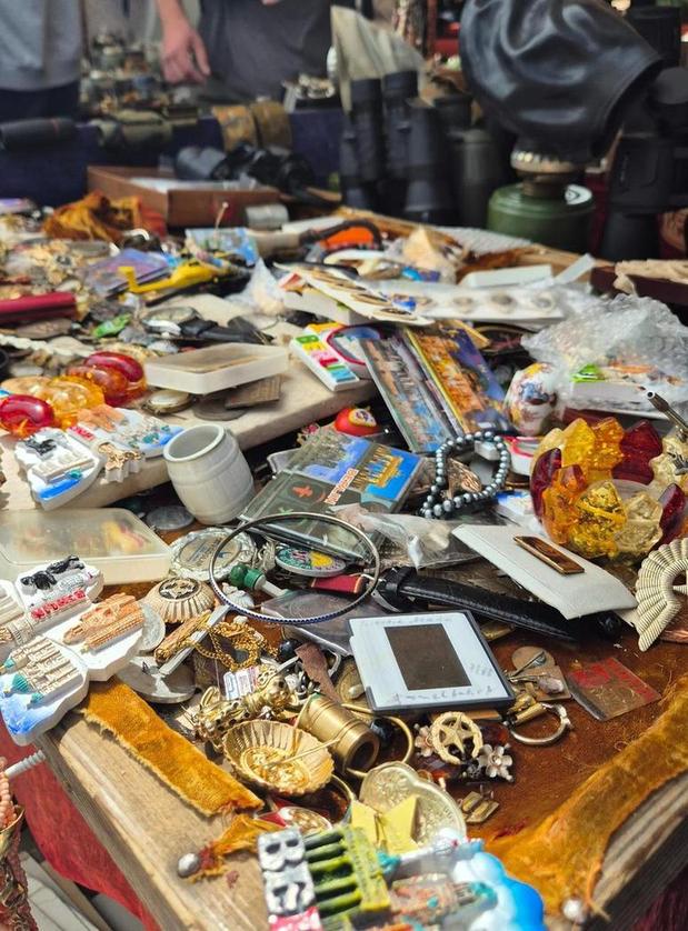 You can find lots of cool things in the Berlin Nowkoelln Flowmarkt