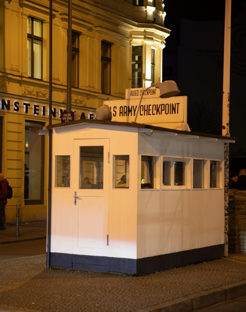 Checkpoint Charlie during the night time