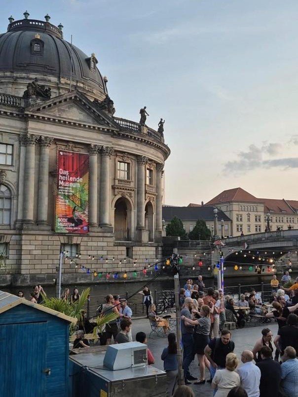 Open air dancing in monbijou park Berlin