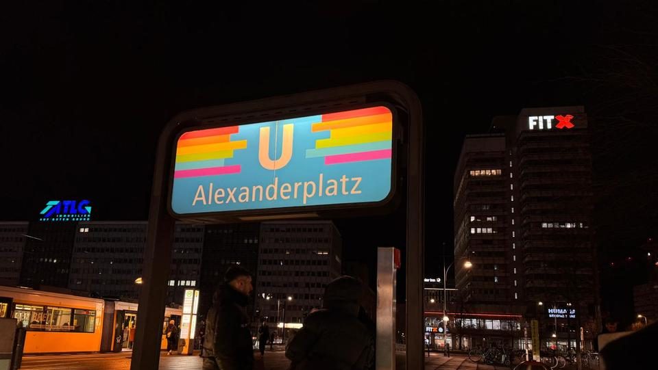 LGBTQ in Berlin - Alexanderplatz UBahn sign