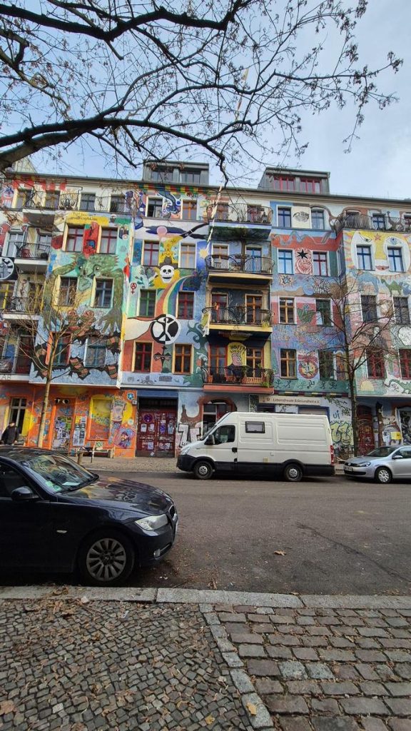 Interesting street art in Friedrichshain Berlin